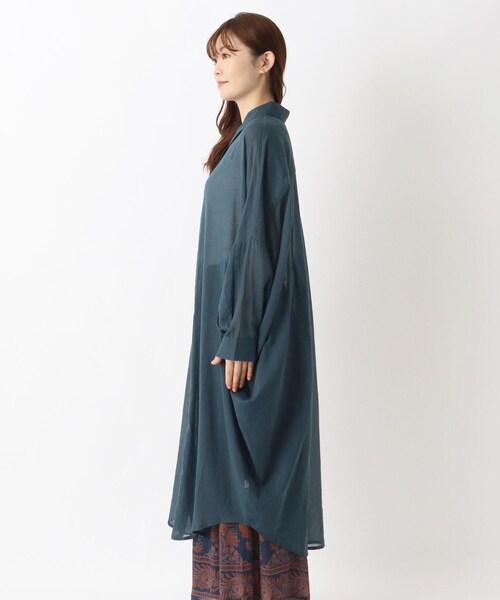one'sterrace(ワンズテラス)の「リゾート ボイル前開きロングシャツ(シャツ/ブラウス・レディース・ブラック系8/ネイビー系5/アイボリー系8/カーキ系5・02)」の20枚目の写真