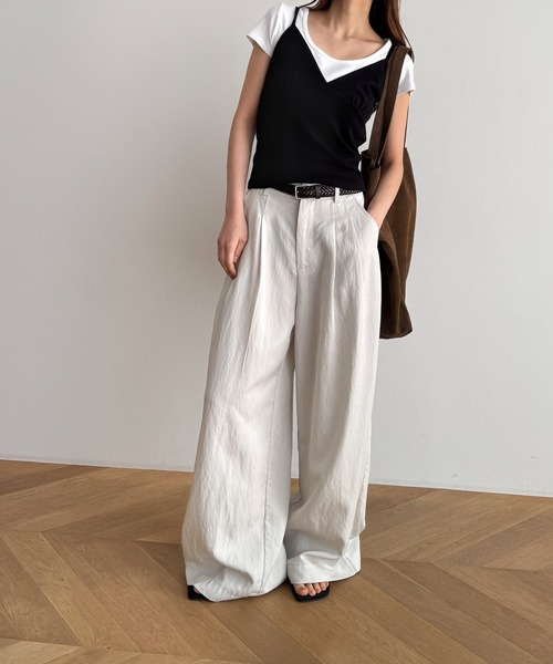 CANAL JEAN（キャナルジーン）の「HARING　カシュクールキャミソール（キャミソール・レディース・ブラウン/ブラック/チャコールグレー・ONE SIZE）」の4枚目の写真