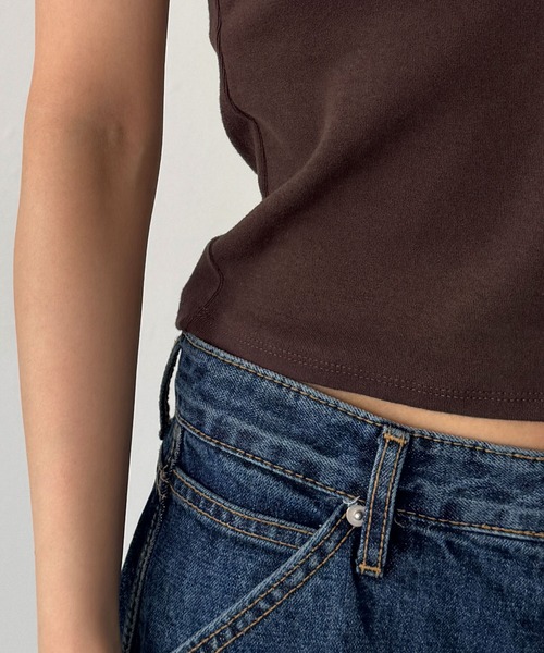 CANAL JEAN（キャナルジーン）の「HARING　カシュクールキャミソール（キャミソール・レディース・ブラウン/ブラック/チャコールグレー・ONE SIZE）」の9枚目の写真