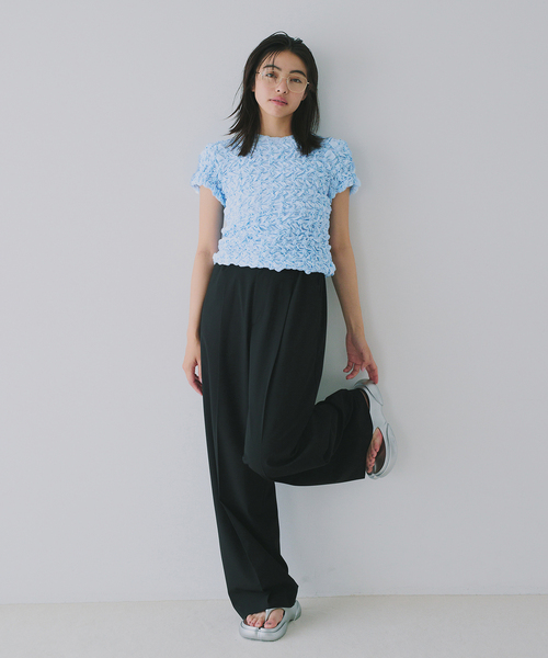 U by SPICK&SPAN（ユーバイスピックアンドスパン）の「《追加》popcorn ribon ブラウス（シャツ/ブラウス・レディース・ホワイト/ピンク/ブルー・FREE）」の12枚目の写真