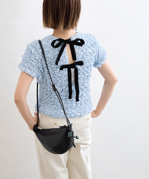 U by SPICK&SPAN（ユーバイスピックアンドスパン）の「《追加》popcorn ribon ブラウス（シャツ/ブラウス・レディース・ホワイト/ピンク/ブルー・FREE）」の15枚目の写真