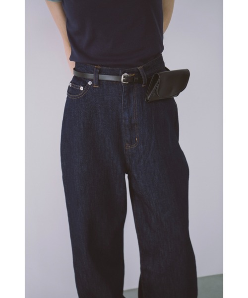 duei(デュイ)の「ハイウエストワイドデニムパンツ(デニムパンツ・レディース・インディゴブルー・マルチサイズ)」の1枚目の写真