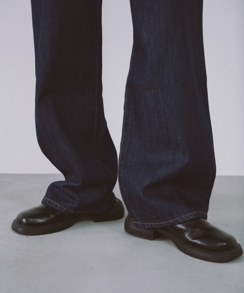 duei(デュイ)の「ハイウエストワイドデニムパンツ(デニムパンツ・レディース・インディゴブルー・マルチサイズ)」の3枚目の写真