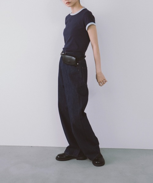 duei(デュイ)の「ハイウエストワイドデニムパンツ(デニムパンツ・レディース・インディゴブルー・マルチサイズ)」の8枚目の写真