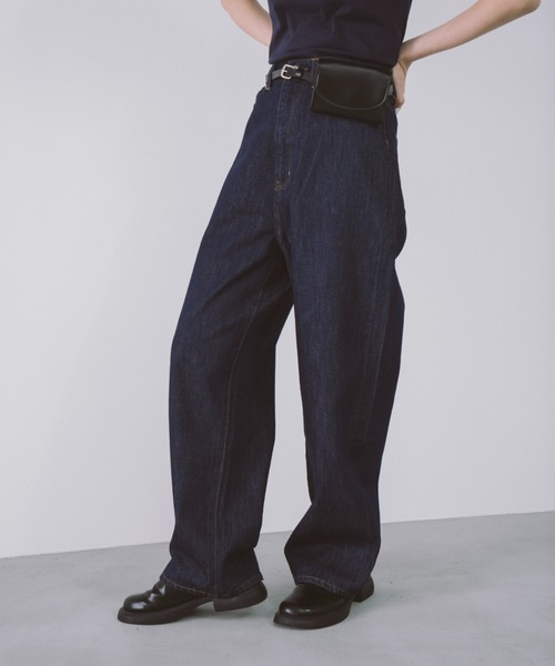 duei(デュイ)の「ハイウエストワイドデニムパンツ(デニムパンツ・レディース・インディゴブルー・マルチサイズ)」の10枚目の写真
