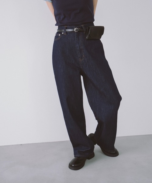 duei(デュイ)の「ハイウエストワイドデニムパンツ(デニムパンツ・レディース・インディゴブルー・マルチサイズ)」の11枚目の写真