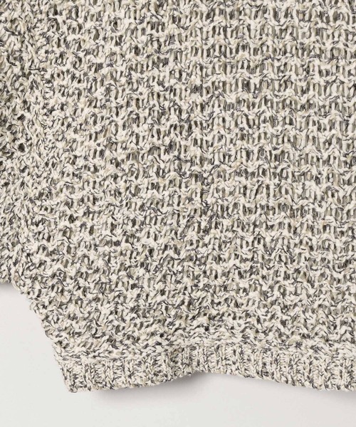 JEANASIS（ジーナシス）の「3GMIXショートテープヤーン/589936（ニット/セーター・レディース・アイボリー/グレー系その他/ブラック・FREE）」の8枚目の写真