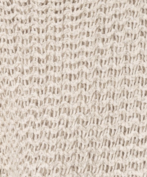 JEANASIS（ジーナシス）の「3GMIXショートテープヤーン/589936（ニット/セーター・レディース・アイボリー/グレー系その他/ブラック・FREE）」の10枚目の写真