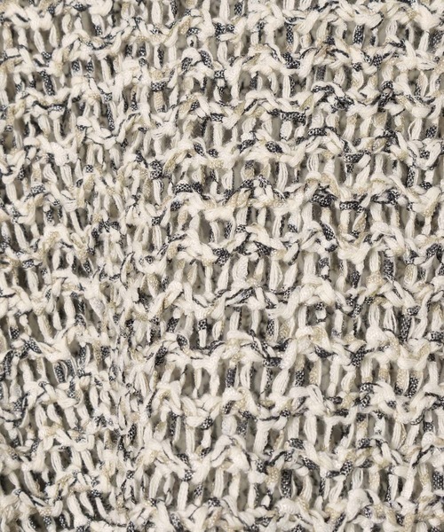 JEANASIS（ジーナシス）の「3GMIXショートテープヤーン/589936（ニット/セーター・レディース・アイボリー/グレー系その他/ブラック・FREE）」の11枚目の写真