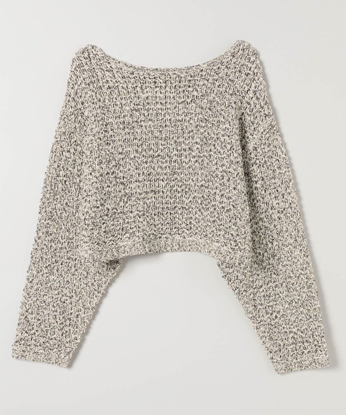 JEANASIS（ジーナシス）の「3GMIXショートテープヤーン/589936（ニット/セーター・レディース・アイボリー/グレー系その他/ブラック・FREE）」の16枚目の写真