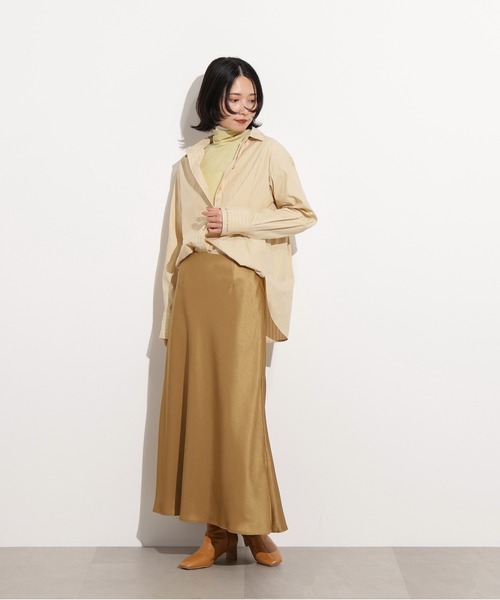 PS/低身長サイズ】サテンナロースカート（スカート）｜N.（N. Natural