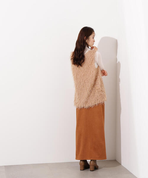 N.(N. Natural Beauty Basic)(エヌエヌナチュラルビューティーベーシック)の「フリンジベスト(ベスト・レディース・オフホワイト/ベージュ・MEDIUM)」の13枚目の写真