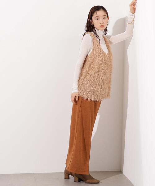 N.(N. Natural Beauty Basic)(エヌエヌナチュラルビューティーベーシック)の「フリンジベスト(ベスト・レディース・オフホワイト/ベージュ・MEDIUM)」の14枚目の写真