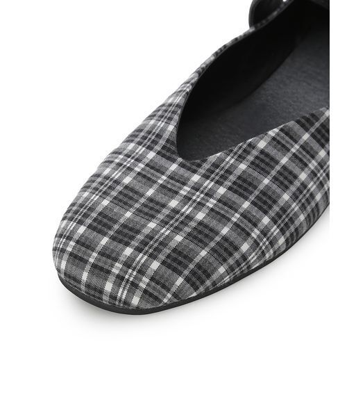 Mila Owen(ミラオーウェン)の「ワイドベルトバレエシューズ(バレエシューズ・レディース・ボルドー/チェック/ブラック・37/36/38)」の7枚目の写真