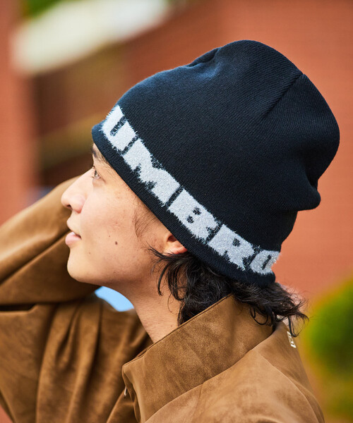 FREAK'S STORE（フリークスストア）の「UMBRO × FREAK'S STORE/アンブロ 別注 ロゴビーニー（ニットキャップ/ビーニー・レディース・ブラック/シルバー・ONE SIZE）」の10枚目の写真