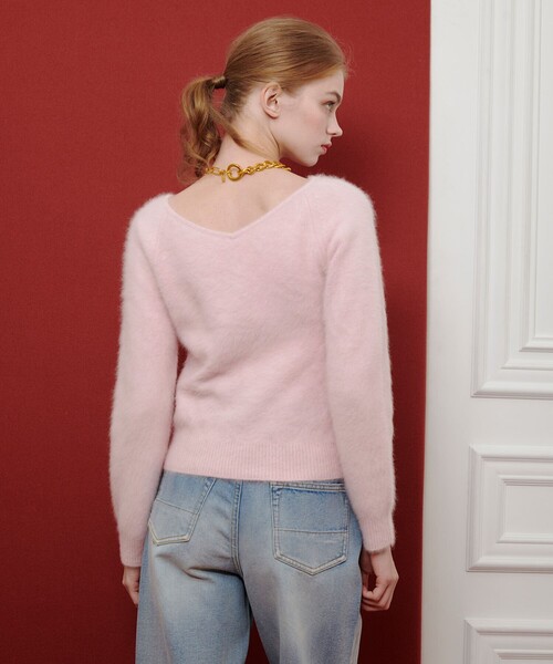 セール】【LOULOU WILLOUGHBY】カシミヤブレンドファー加工プル