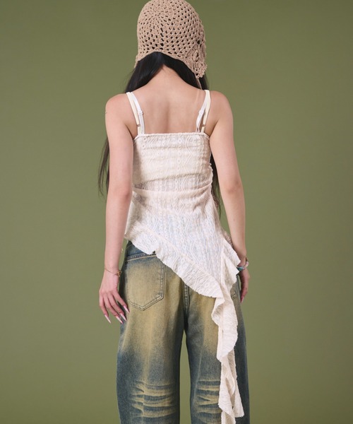 dispark（ディスパーク）の「DISPARK/レースフリルヘムキャミワンピ（ワンピース・レディース・アイボリー・FREE）」の8枚目の写真