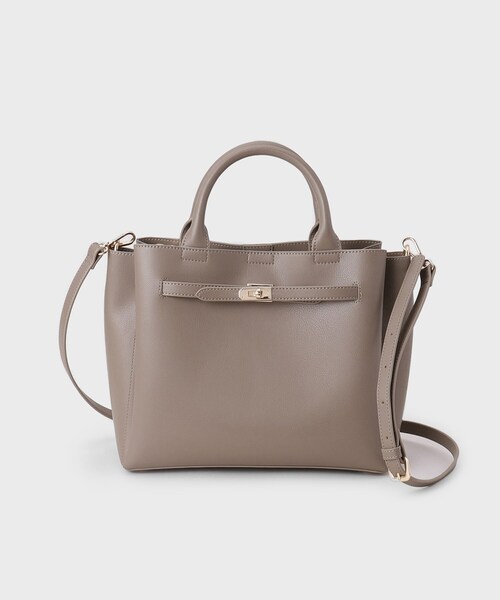 INDIVI（インディヴィ）の「ソフトタックミドルバッグ（ハンドバッグ・レディース・サンドベージュ/ブラック・00）」の6枚目の写真