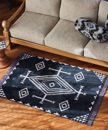 Rady フリンジ付きラグ ブラック F Rady フリンジ付きラグ ブラック F