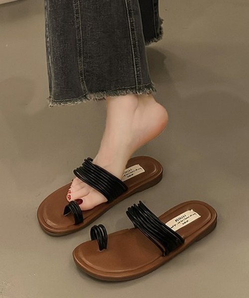 Miniministore(ミニミニストア)の「トングサンダル コードストラップサンダル(サンダル・レディース・ブラウン/シルバー/ブラック/ゴールド・22.5cm/23.0cm/23.5cm/24.0cm/24.5cm)」の6枚目の写真