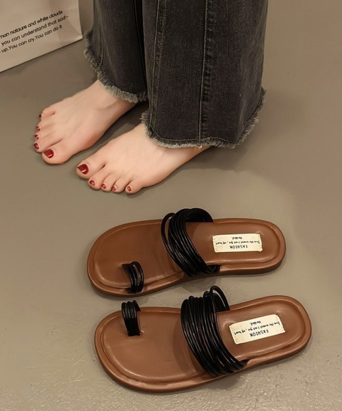 Miniministore(ミニミニストア)の「トングサンダル コードストラップサンダル(サンダル・レディース・ブラウン/シルバー/ブラック/ゴールド・22.5cm/23.0cm/23.5cm/24.0cm/24.5cm)」の7枚目の写真