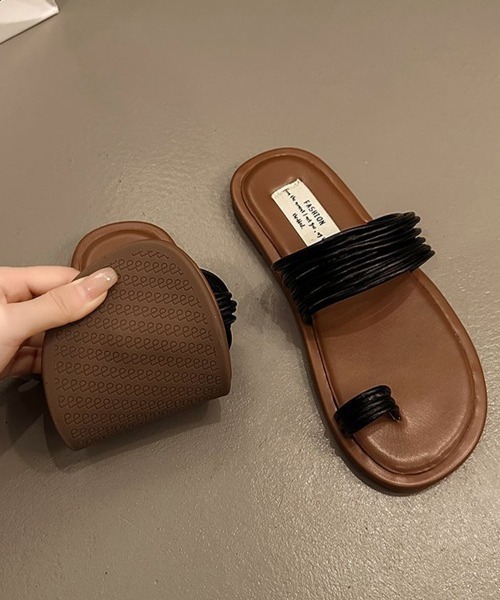 Miniministore(ミニミニストア)の「トングサンダル コードストラップサンダル(サンダル・レディース・ブラウン/シルバー/ブラック/ゴールド・22.5cm/23.0cm/23.5cm/24.0cm/24.5cm)」の10枚目の写真