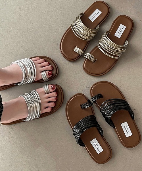 Miniministore(ミニミニストア)の「トングサンダル コードストラップサンダル(サンダル・レディース・ブラウン/シルバー/ブラック/ゴールド・22.5cm/23.0cm/23.5cm/24.0cm/24.5cm)」の11枚目の写真