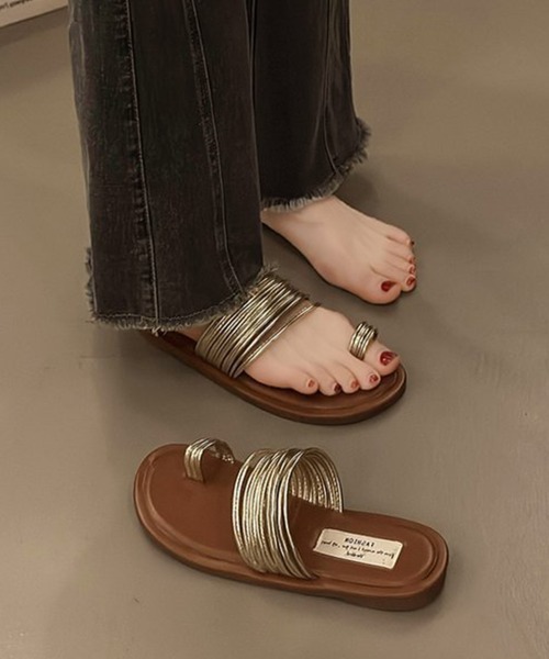 Miniministore(ミニミニストア)の「トングサンダル コードストラップサンダル(サンダル・レディース・ブラウン/シルバー/ブラック/ゴールド・22.5cm/23.0cm/23.5cm/24.0cm/24.5cm)」の17枚目の写真