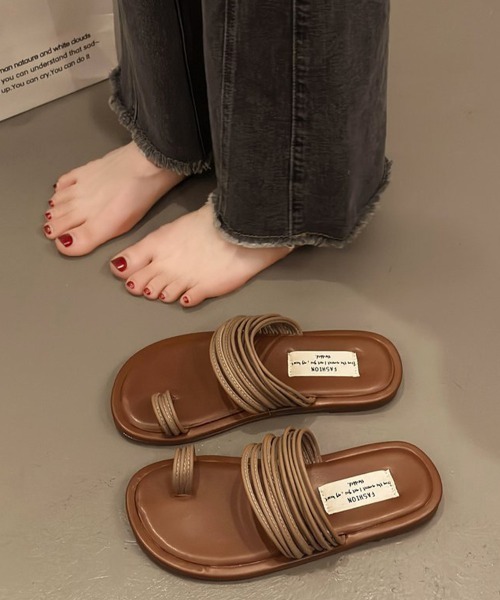 Miniministore(ミニミニストア)の「トングサンダル コードストラップサンダル(サンダル・レディース・ブラウン/シルバー/ブラック/ゴールド・22.5cm/23.0cm/23.5cm/24.0cm/24.5cm)」の21枚目の写真