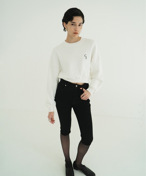 トップス LOGO SHORT SWEAT TOPS LOGO SHORT SWEAT TOPS（スウェット）｜CLANE（クラネ）のファッション