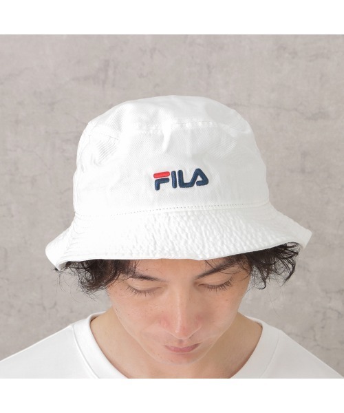 FILA(フィラ)の「FILA Organic Cotton TWILL BUCKET HAT(ハット・メンズ・ネイビー/ブラック/ホワイト・FREE)」の14枚目の写真