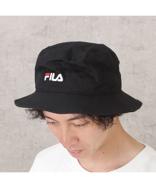 FILA(フィラ)の「FILA Organic Cotton TWILL BUCKET HAT(ハット・メンズ・ネイビー/ブラック/ホワイト・FREE)」の17枚目の写真
