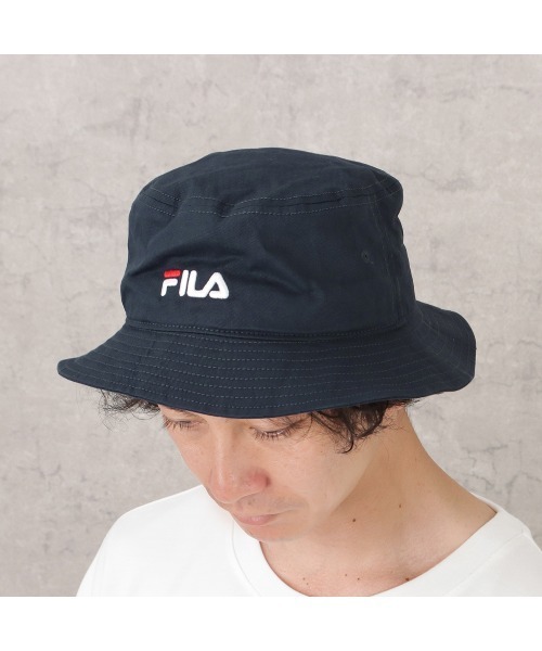 FILA(フィラ)の「FILA Organic Cotton TWILL BUCKET HAT(ハット・メンズ・ネイビー/ブラック/ホワイト・FREE)」の18枚目の写真