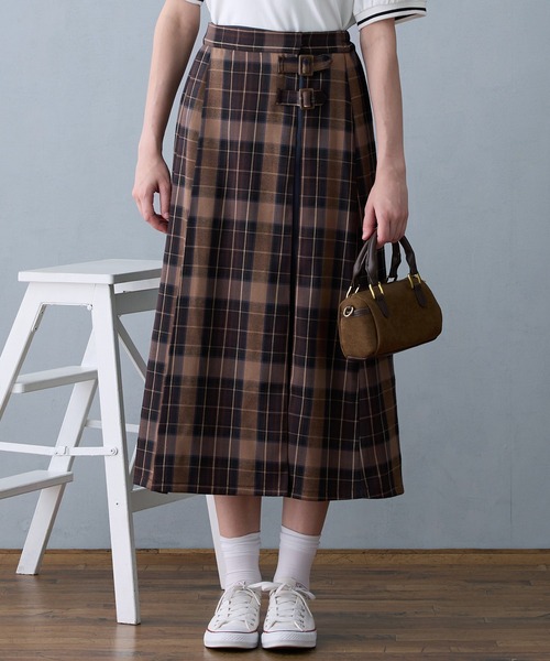 NICOLE CLUB（ニコル クラブ）の「チェックプリーツセットスカート