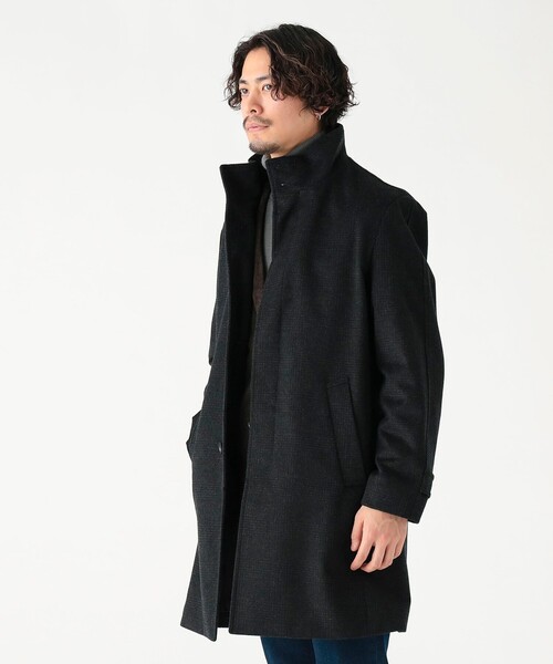B:MING by BEAMS（ビーミングバイビームス）の「防風 タスマニアウール スタンドカラーコート 25FW（チェスターコート・メンズ・チャコールグレー/ネイビー・XL/L/M/S）」の6枚目の写真