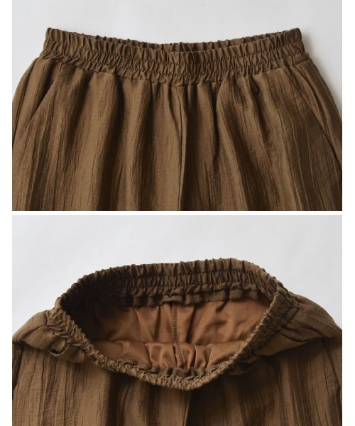 Re:EDIT（リエディ）の「[接触冷感][2点セット]シアーリネンタッチパンツセットアップ（セットアップ・レディース・カーキ/ブラック/ブラウン・MEDIUM）」の19枚目の写真