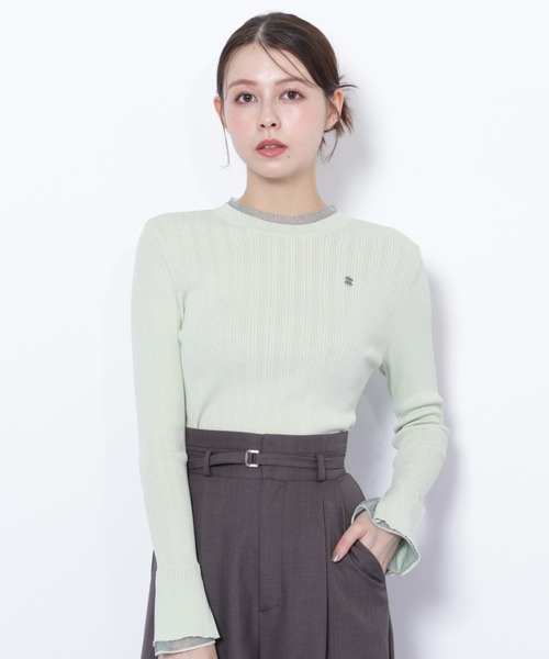 JILL by JILL STUART(ジルバイジルスチュアート)の「◇シアーフリルニット(ニット/セーター・レディース・グリーン/ホワイト/ブラック/ブルー・FREE)」の15枚目の写真
