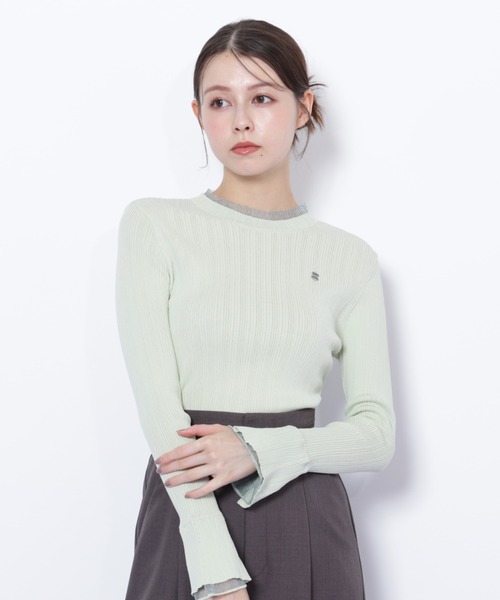 JILL by JILL STUART(ジルバイジルスチュアート)の「◇シアーフリルニット(ニット/セーター・レディース・グリーン/ホワイト/ブラック/ブルー・FREE)」の17枚目の写真
