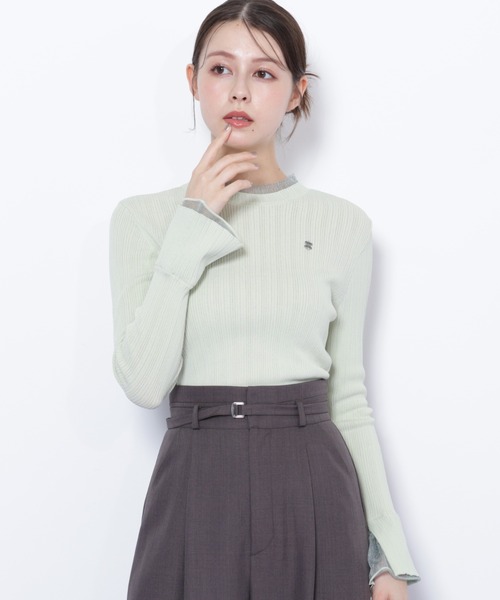 JILL by JILL STUART(ジルバイジルスチュアート)の「◇シアーフリルニット(ニット/セーター・レディース・グリーン/ホワイト/ブラック/ブルー・FREE)」の16枚目の写真