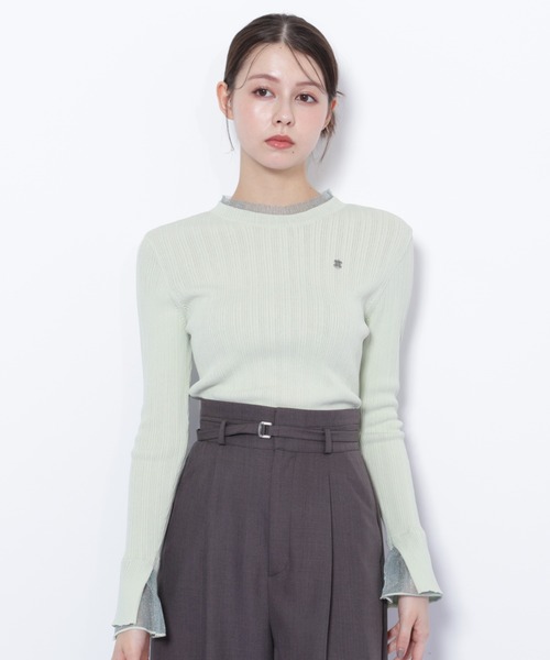 JILL by JILL STUART(ジルバイジルスチュアート)の「◇シアーフリルニット(ニット/セーター・レディース・グリーン/ホワイト/ブラック/ブルー・FREE)」の18枚目の写真