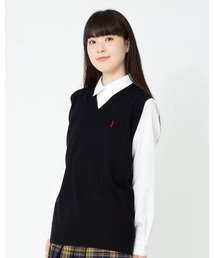EASTBOY（イーストボーイ）の「ベスト ウール混 12G 制服 スクールニット 中学生 高校生（ベスト・キッズ）」