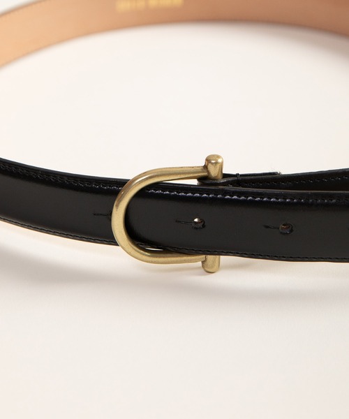 CHILD WOMAN（チャイルドウーマン）の「真鍮ひっかけバックル 牛革ベルト（ベルト・レディース・ブラック/ダークブラウン・FREE）」の11枚目の写真