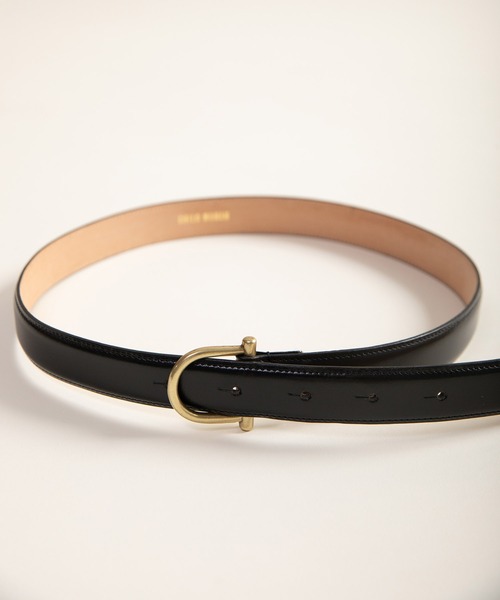 CHILD WOMAN（チャイルドウーマン）の「真鍮ひっかけバックル 牛革ベルト（ベルト・レディース・ブラック/ダークブラウン・FREE）」の10枚目の写真