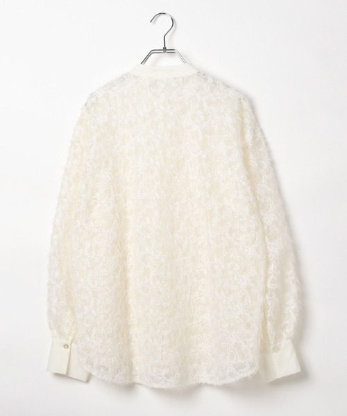 LEPSIM(レプシィム)の「ノーカラー刺繍レースシャツ 577238(シャツ/ブラウス・レディース・ブラック/オフホワイト・FREE)」の16枚目の写真