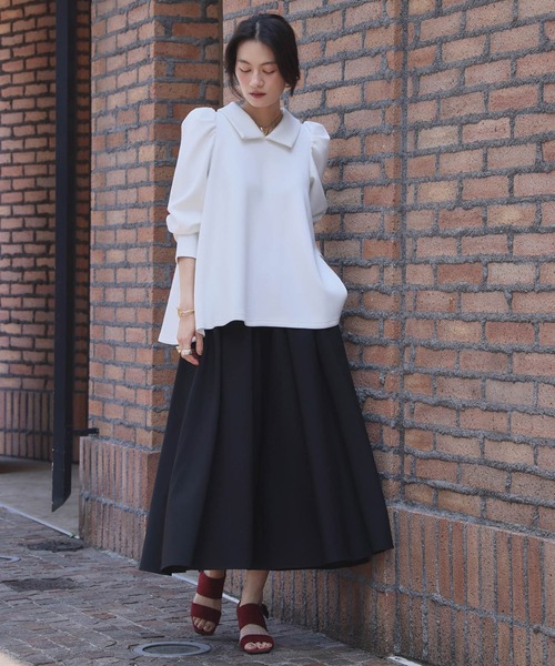 美品★ パワーショルダーハーフスリーブトップ キャップスリーブ パワーショルダー タンクトップ | レディース