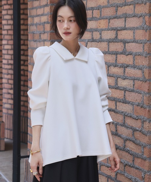 ANNAKIKI パワーショルダートップス GRL(グレイル)の「スクエアネックパワーショルダートップス