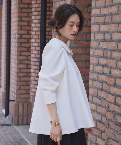 ANNAKIKI パワーショルダートップス GRL(グレイル)の「スクエアネックパワーショルダートップス