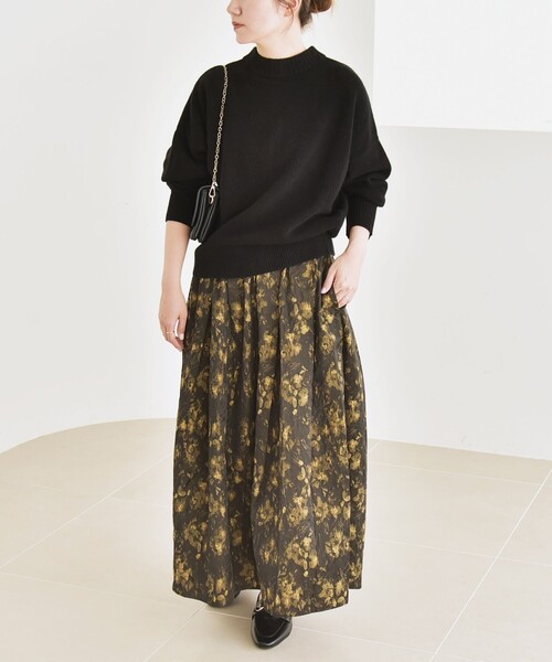 quaranciel: AQUA カシミヤ ミックス 2way ハイネック カーディガン