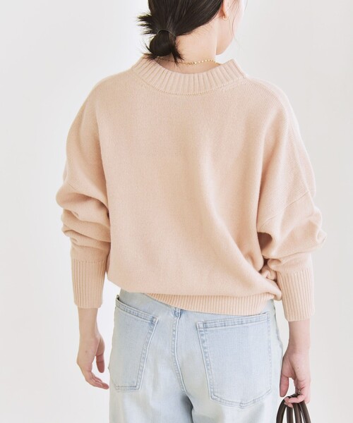 quaranciel: AQUA カシミヤ ミックス 2way ハイネック カーディガン