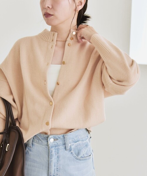 crescentmoon様カシミヤ100% カーディガン ブローチ ネイビー M IMG_4854_1600x.jpg?v=1667979564